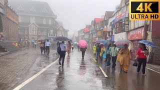 Shimla mall road walking tour during rainy day july 2024 [upl. by Adest538]