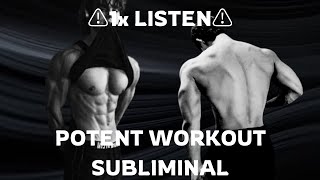 WARNING 1x LISTEN EXTREMELY POTENT WORKOUT SUBLIMINAL MUSCLE MASS WITHOUT GYM [upl. by Bonnice653]