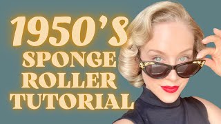 How to Create a 1950s Hairstyle with Sponge Rollers [upl. by Agnot]