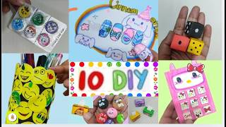 ✨️✨10 Easy Paper Craft ideasDIYSchool suppliesBack to school craftsMiniature craftsSchool Hacks [upl. by Aerdnad]