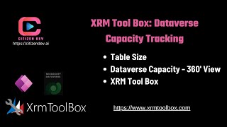 XRM Toolbox Dataverse Database Size amp Object Analyzer [upl. by Anayaran]