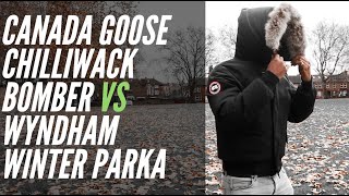 OUTDOOR WINTER TEST  CANADA GOOSE CHILLIWACK VS CANADA GOOSE WYNDHAM PARKA JACKET [upl. by Bertrand]