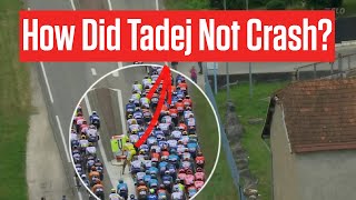 Tadej Pogacar Narrowly Avoids Disastrous Crash In Stage 5 Of Tour de France 2024 [upl. by Navy748]