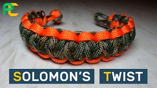 Solomons Twist Paracord Bracelet without buckle [upl. by Martinsen]