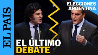 ELECCIONES ARGENTINA 2023  Cinco momentos del debate presidencial entre Massa y Milei  EL PAÍS [upl. by Gilcrest102]