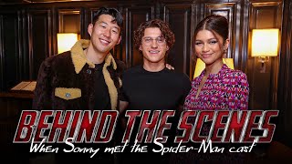 Zendaya Tom Holland AND HeungMin Son meet up ahead of SpiderMan No Way Home release [upl. by Sessler821]