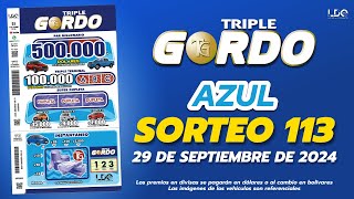 SORTEO TRIPLE GORDO 113 [upl. by Ilesara]