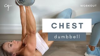 10 Minute Dumbbell Chest Workout at Home [upl. by Ahsinuq]