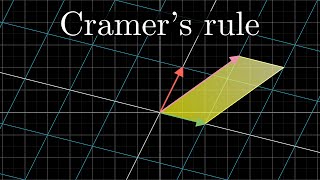 Cramers rule explained geometrically  Chapter 12 Essence of linear algebra [upl. by Landmeier]