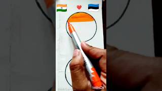 🇮🇳 flag drawing independence day drawing trending art shorts video [upl. by Oniliuqnart]