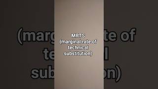 marginal rate of technical substitution economics economics shorts [upl. by Anaizit369]