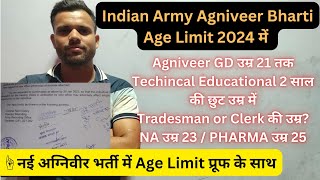 Indian Army Agniveer Bharti 2024 Age Limit  Agniveer Army Bharti 2024 New Update Age Limit [upl. by Switzer378]