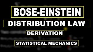 Quantum Statistical Physics 2SP3BoseEinstein Distribution Law Dr Divya Jyoti [upl. by Buff]