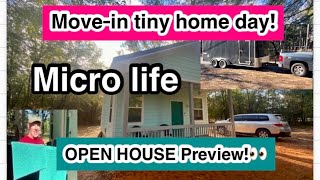 Move in day into a “micro cottage” preview full day amp night in the new tiny home Meet handyman [upl. by Madel790]