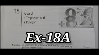 Area Of Trapezium And A Polygon Exercise 18A CBSE class 8 in hindi rs aggarwal  Rajmith Study [upl. by Aesoh713]