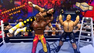 Brock VS Seth VS Bobby WWE Hardcore Action Figure Match [upl. by Aicilef]