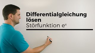 Differentialgleichung lösen linear inhomogen Störfunktion ex Beispiel 2  Mathe by Daniel Jung [upl. by Rairb]