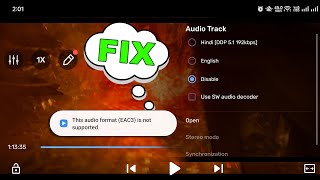 ⚙️▶️This Audio Format EAC3 is not Supported  mx player  Solution  Fix Now [upl. by Lanie430]