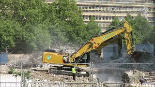 Excavator CAT 349 E  demolition site [upl. by Marzi]