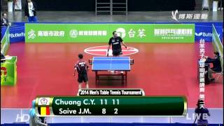 2014 Tai Ben Invitational Chuang ChihYuan Vs JeanMichel Saive HD Full MatchChinese [upl. by Rehpotsrhc]