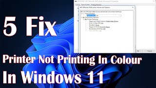 Printer Not Printing In Color In Windows 11  5 Fix How To [upl. by Rossie238]