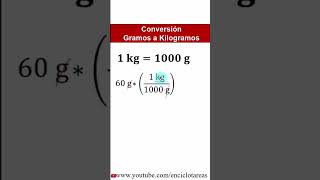 Convertir de gramos a kilogramos  parte 1 [upl. by Jem]