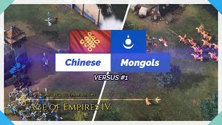 AoE4  Chinese vs Mongols  Online Game 1 [upl. by Kristoforo]