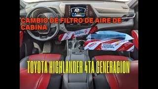 ¡Escapa del mal olor Cambio filtro aire Toyota Highlander 2022 [upl. by Ellerol]