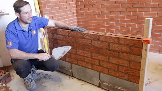 How To Lay Bricks For Beginners Using a line [upl. by Asillem]