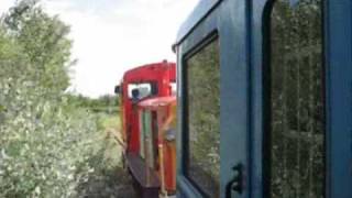 Narrow gauge railway between Kiskörös and Kecskemét Hungary  Bahn  Zug Train [upl. by Nojed662]