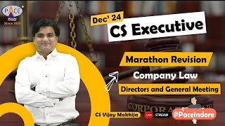 Company Law Marathon Revision Day 1 Sec 96 to 122 amp 149 to 172 CS VIJAY MAKHIJA [upl. by Klemm]