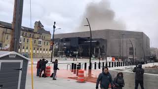 Bradley Center roof blown off in Milwaukee [upl. by Nosmirc]