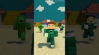 JJ play Squid Game Green Light Red Light  MAIZEN Minecraft Animation shorts [upl. by Forlini]