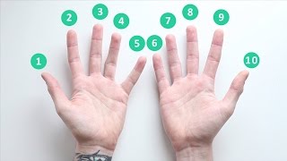 Nine times table  Multiplication hand trick [upl. by Beckman]