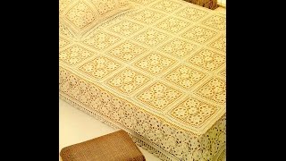 Free English Crochet Patterns for free crochet bedspread 1703 [upl. by Jermayne]