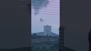 The air defense system opened fire and shot down a fighter jet on a mission [upl. by Anual396]