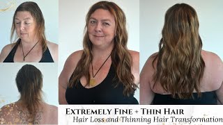 ULTRA Fine  Thin Hair Extensions TRANSFORMATION [upl. by Aneba]