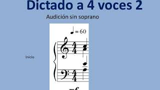 2 Dictado a 4 voces Acordes Ejercicio solución y análisis musical [upl. by Isac]