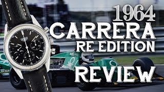 TAG Heuer 1964 Carrera Reedition Chronograph Watch Review  Vintage Style Excellence [upl. by Dlarrej]