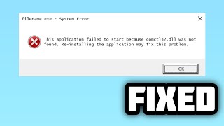 FIXED comctl32dll missing or not found error  2024 [upl. by Denver]