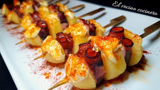 Aperitivo de PULPO fácil y buenísimo😍 [upl. by Anahcra]