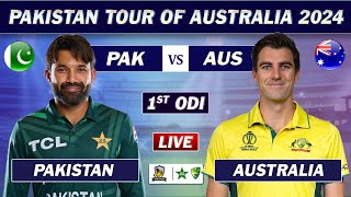 PAKISTAN vs AUSTRALIA 1st ODI Match LIVE COMMENTARY  PAK vs AUS ODI MATCH LIVE [upl. by Carry]