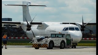 ✈Two Stobart Air Sister ATR72600s EIFSK amp FSL Start Up and Departure at Southend Airport 070617 [upl. by Airyt509]