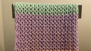 HOW TO CROCHET A BABY BLANKET  vstitch crochet baby blanket  light amp airy blanket pattern [upl. by Philcox45]