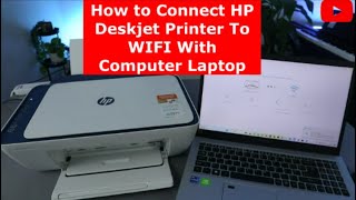 How to Connect HP Deskjet Printer To WIFI With Computer Laptop [upl. by Ykcaj366]