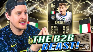 THE B2B BEAST 86 INFORM BARELLA PLAYER REVIEW FIFA 22 Ultimate Team [upl. by Rubens]