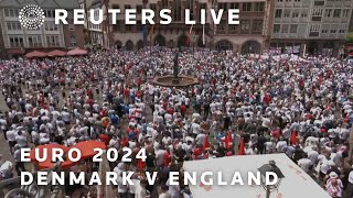 LIVE Fans in Frankfurt arrive for the Euro 2024 Denmark v England match [upl. by Salta]