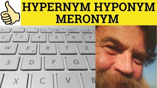 🔵 Hypernym Hyponym Meronym  Hypernym Meaning  Hyponym Examples  Meronym Definition  Linguistics [upl. by Adnarb]