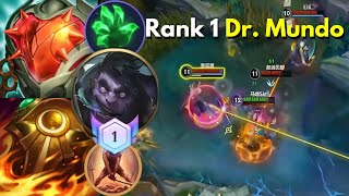 Rank 1 Juggernaut Dr Mundo TOP  4 Games  S15  MVP  Wild Rift China [upl. by Tserrof550]