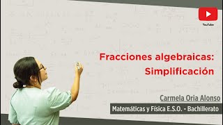 Fracciones algebraicas Simplificación [upl. by Verge]